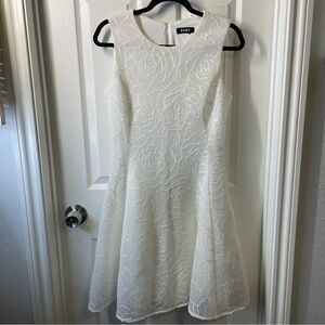 DKNY Ivory Textured Lace Top